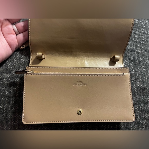 Foldover Crossbody Clutch With Signature Canvas Patchwork - Picture 8 of 11